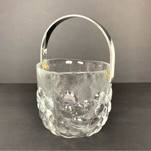 Kosta Boda Glass Ice Bucket Grape Kosgrap Design Ann Warff Sweden MCM Vtg